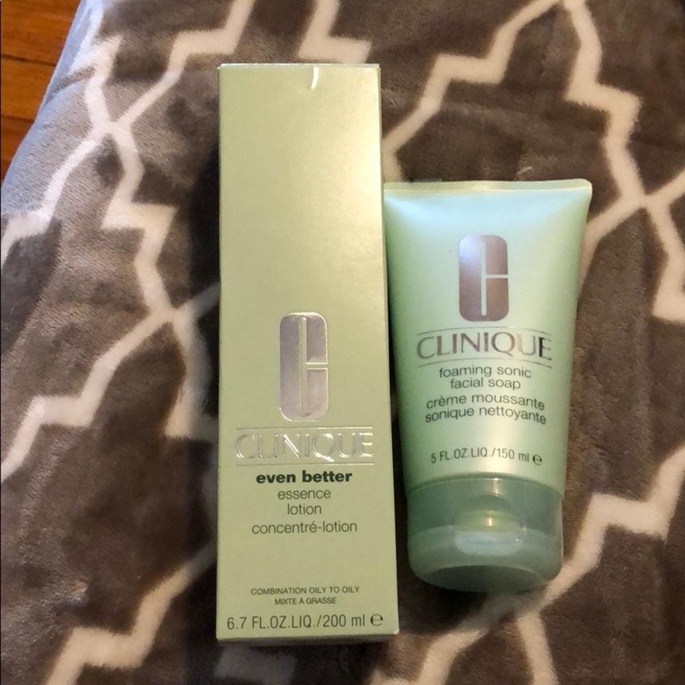 Clinique Essenes lotion/ foaming sonic facial soap